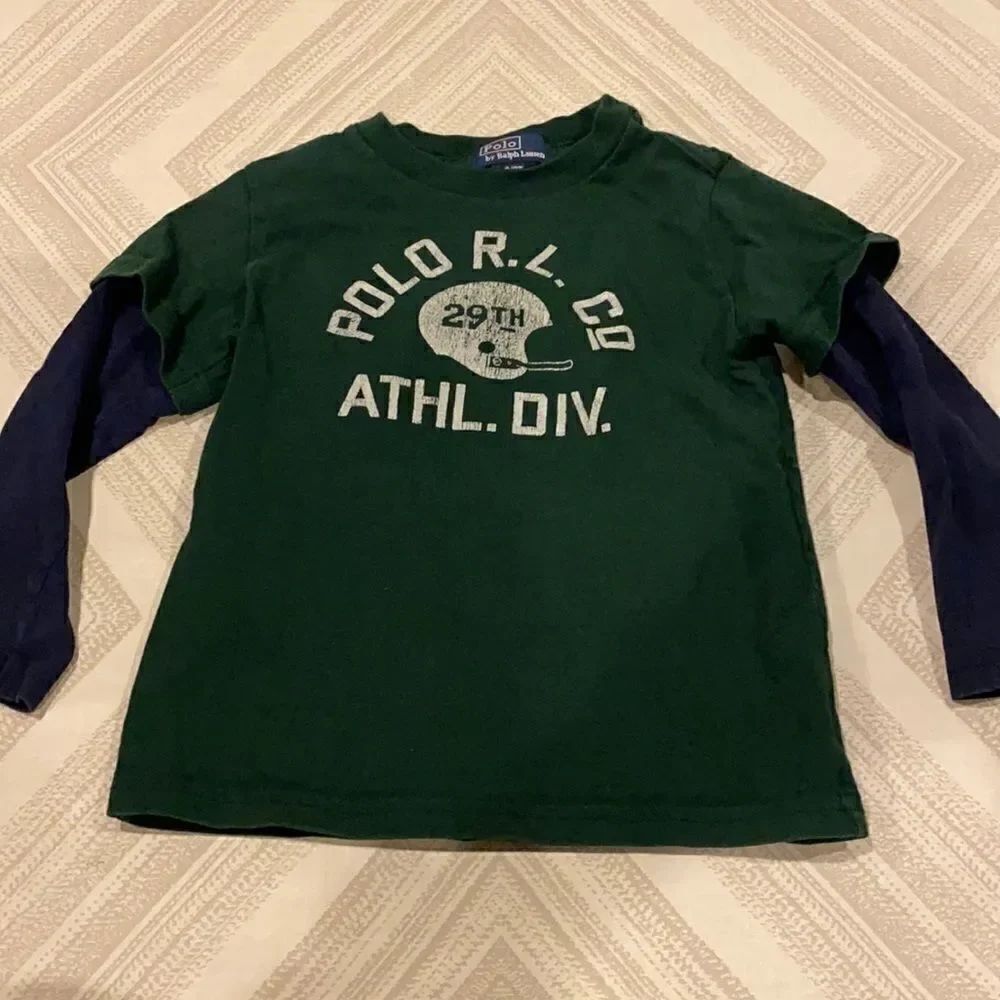 POLO by Ralph Lauren Green Tee with Long Sleeves Size 3/3T